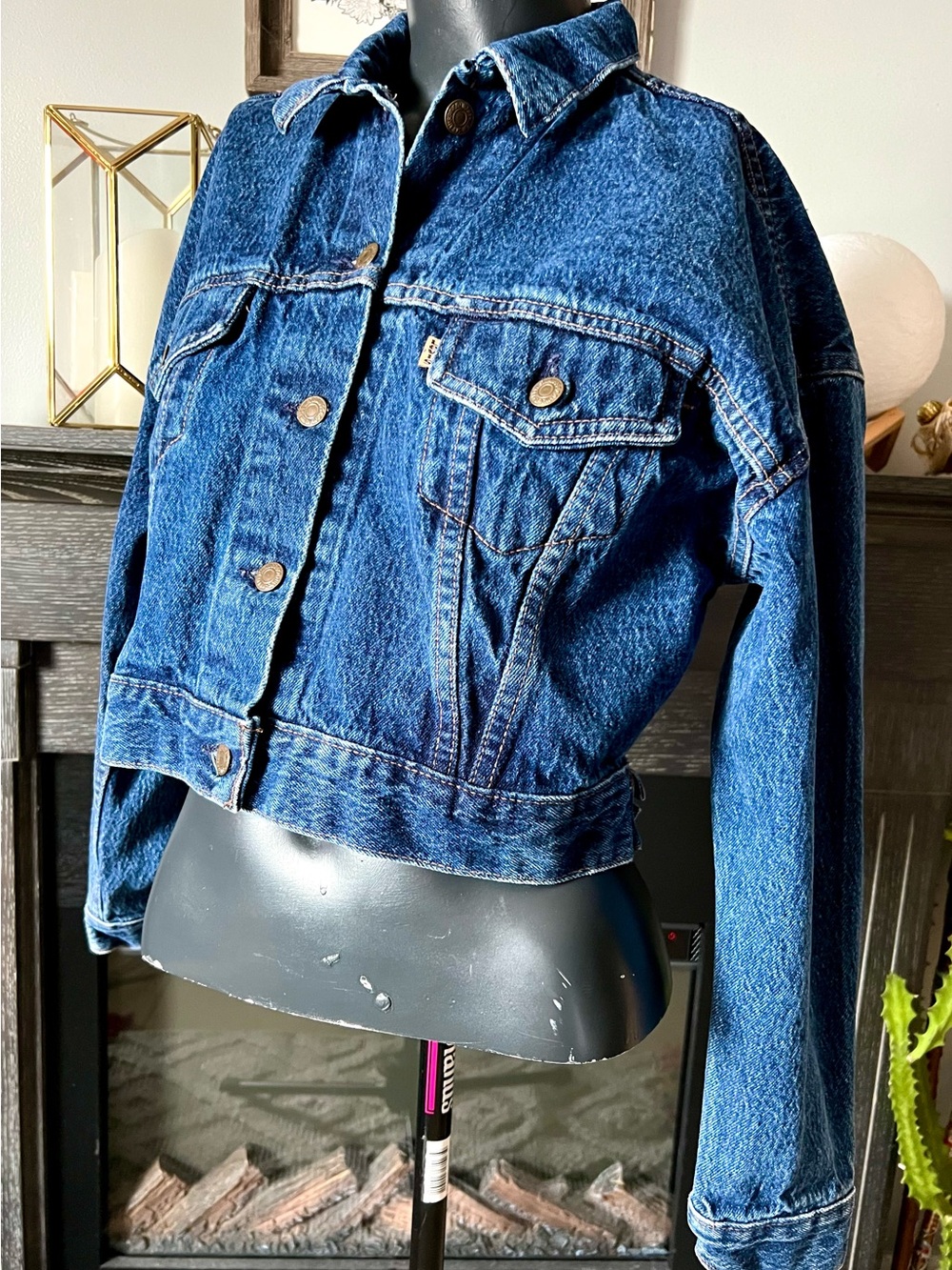 Vintage 1988 Orange Tab Levi's Denim Vibrant Indigo Jacket Type 3 Made in USA